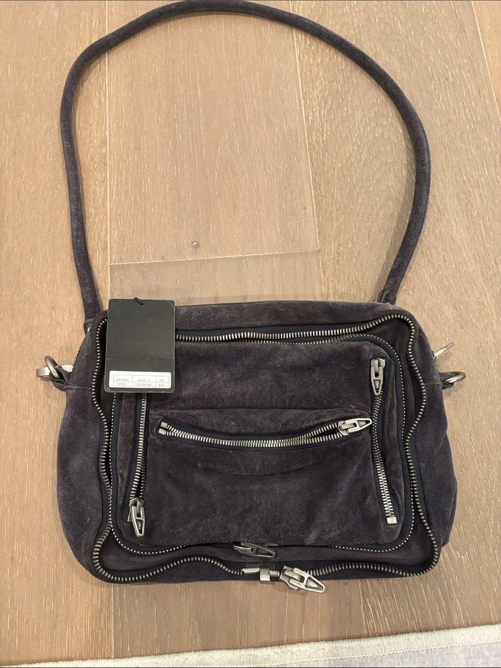 Alexander Wang Dark Charcoal Suede Shoulder Bag